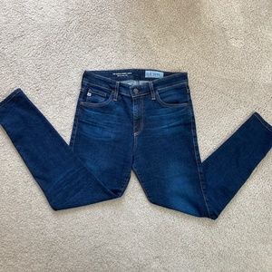 AG Farrah Skinny Ankle Jean, Dark Blue Wash